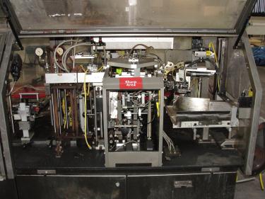Form Fill and Seal KHS Klockner Bartelt horizontal form fill seal model RPM, up to 8 wide x 14 tall pouches, zipper applicator 75 ppm