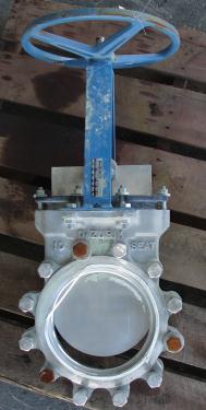Valve 10 dia Dezurik gate valve, hand wheel, 304 SS