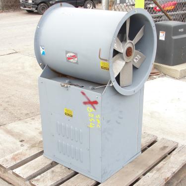 Blower 3810 cfm centrifugal fan Hartzell Fan Inc model 31-18-143, 1 hp, NA