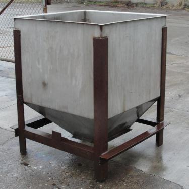 Bin Hopper Silo 25 cu.ft., bulk storage bin, Stainless Steel