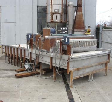 Washer 2 stage, spray washer, 73 wide x 2.25 tall work opening, NA