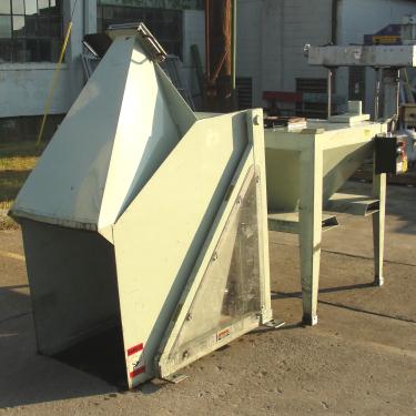 Material Handling Equipment tote dumper, 2500 lbs. IMCS Inc. model J19247, 25 w x 30 l x 33 t