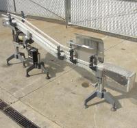 Conveyor inclined belt conveyor Aluminum, 4 w x 92 l, 32.75 discharge height
