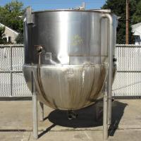 Kettle 1000 gallon Lee hemispherical bottom kettle, Stainless Steel