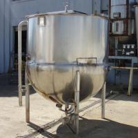 Kettle 1000 gallon Lee hemispherical bottom kettle, Stainless Steel