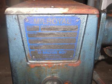 Pump 1 inlet Milton Roy positive displacement pump 5 hp, Stainless Steel 240 gpm @ 60 psi
