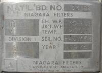 Industrial Filters & Filtration Equipment 342 sq.ft. Ametek Niagra pressure leaf filter model 48-322-342, 316 SS