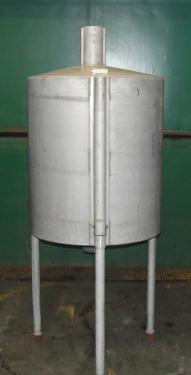 Tank 100 gallon vertical tank, Aluminum, conical bottom