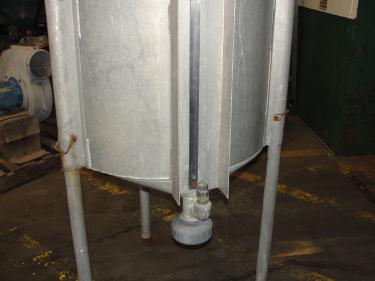 Tank 100 gallon vertical tank, Aluminum, conical bottom