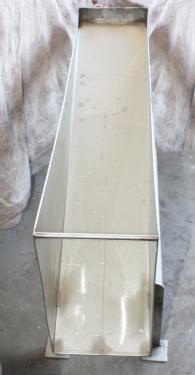 Miscellaneous Equipment feed chute, 14 x 45 x 26, Stainless Steel