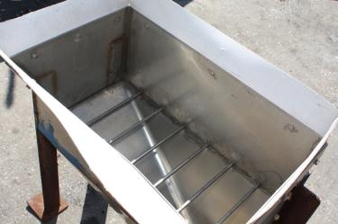 Miscellaneous Equipment feed chute, 12W x 24L x 12D, Stainless Steel
