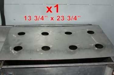 Miscellaneous Equipment bottle dump station Stainless Steel 14 each 1-5/8 diameter holes holes, 17W x 41-½L x 36-1/2H