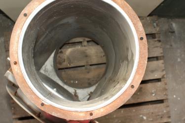 Valve 14 diameter x 39 rupture disc or containment disc duct section with pressure relief and check valve