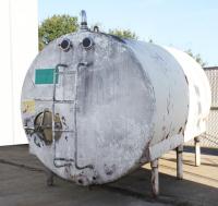 Tank 2200 gallon horizontal tank, Stainless Steel, Low Pressure jacket