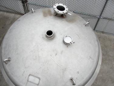 Tank 1300 gallon vertical tank, Stainless Steel, 60 psi @ 300 F internal, dish bottom