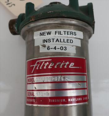 Filtration Equipment Filterite cartridge filter model LMO20B-3/4, Stainless Steel