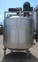 Kettle 1,400 gallon Vendome processor kettle, agitator side scrape & homogenizing, 100 psi jacket rating, Stainless Steel