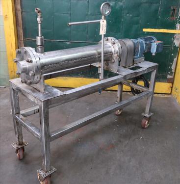 Miscellaneous Equipment Votator agitated holding unit, 6 diamenter x 35 long tube, on stand with casters