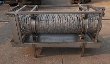 Vibratory Screener and Sifter 15.5 dia x 60 long trommel screener Stainless Steel
