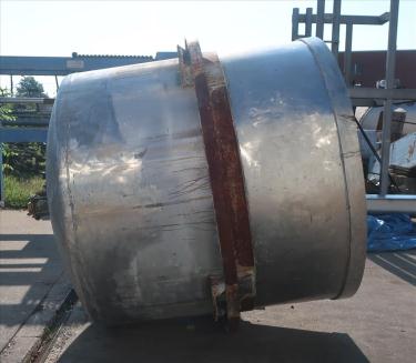 Tank 1350 gallon vertical tank, Stainless Steel, dish bottom
