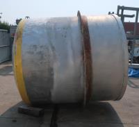 Tank 1500 gallon vertical tank, Stainless Steel, dish bottom
