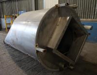 Bin Hopper Silo 85 cu.ft., bulk storage bin, Stainless Steel