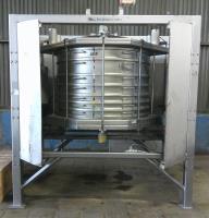Vibratory Screener and Sifter 46 Great Western in-line pressure screener model TB 621-7, 7 deck, 61.6 sq.ft., Stainless Steel