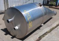 Bin Hopper Silo 46 cu.ft., bulk storage bin, Stainless Steel