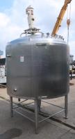 Tank 650 gallon vertical tank, Stainless Steel, 75 PSI @350 F, -20F @75 PSI jacket, 3 HP agitator, conical bottom