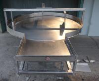 Accumulation Table 59 Kentucky Machine & Tool rotary bottle feed table Stainless Steel