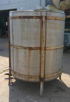 Tank 575 gallon vertical tank, Stainless Steel, flat bottom, set of coils in bottom