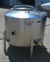 Tank 150 gallon vertical tank, Stainless Steel, flat bottom