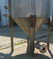 Tank 70 gallon vertical tank, Stainless Steel, conical bottom