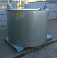 Tank 590 gallon vertical tank, Stainless Steel, flat bottom